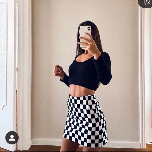 Zara checkered mini skirt - Picture 7 of 7